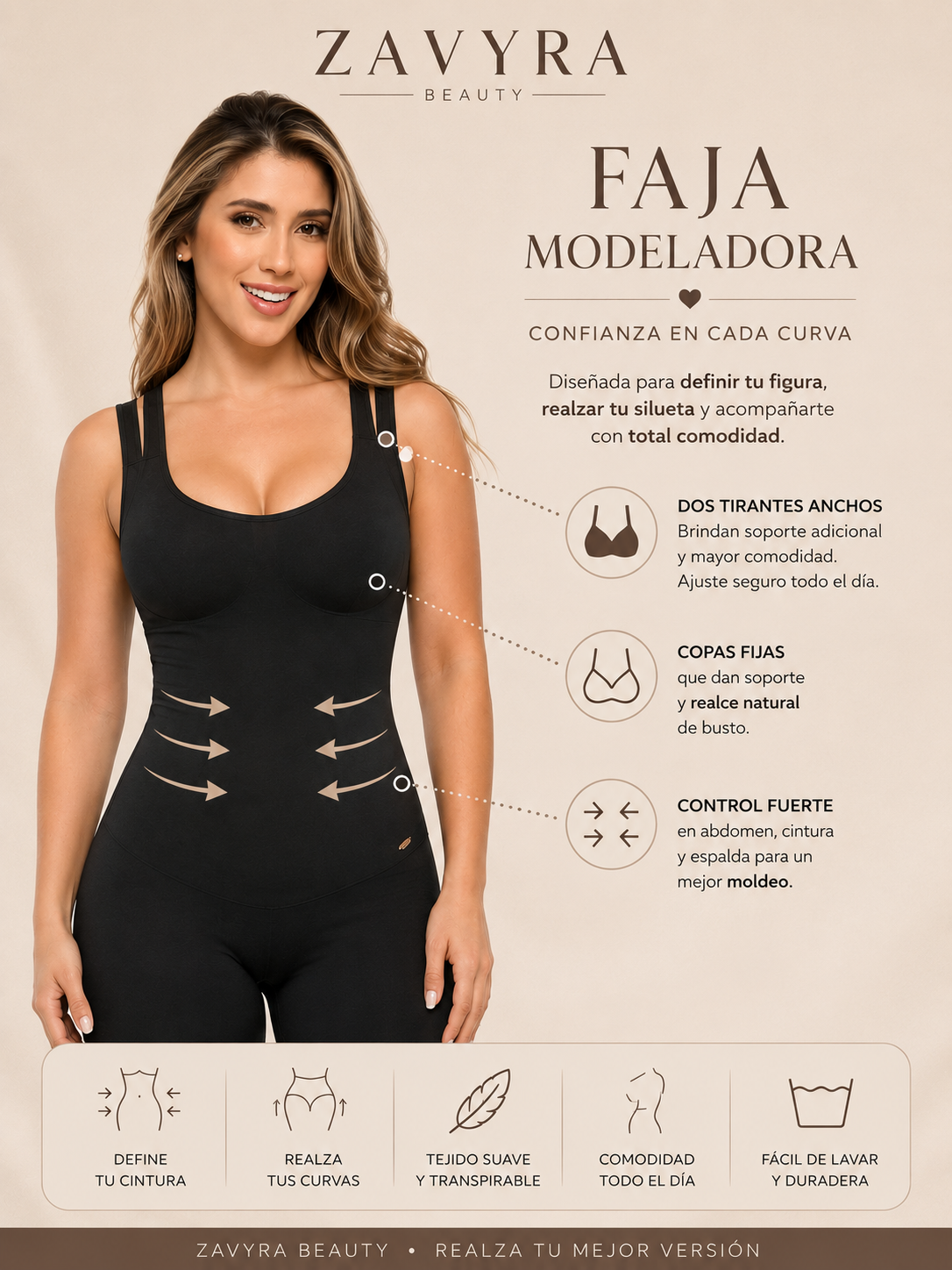 Faja moldeadora 2 en 1 negro  ( camiseta + faja )
